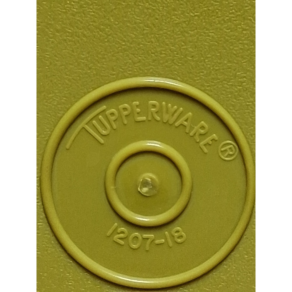Tupperware Replacement Lid Avocado Green 1207 18 Vintage Round Seal - Picture 8 of 8